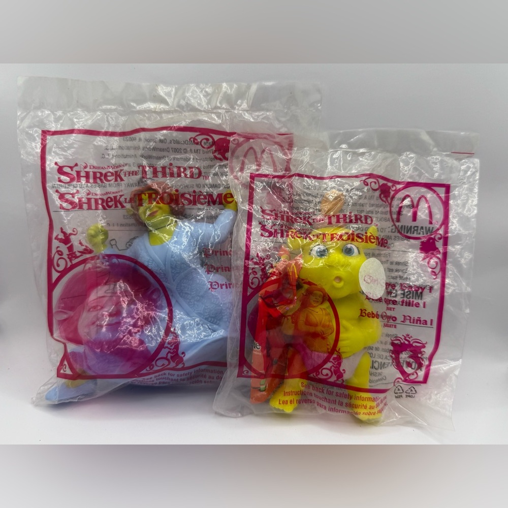 McDonalds Happy Meal Toys | Princess Fiona & Girl Ogre Baby-Shrek the Third 2007